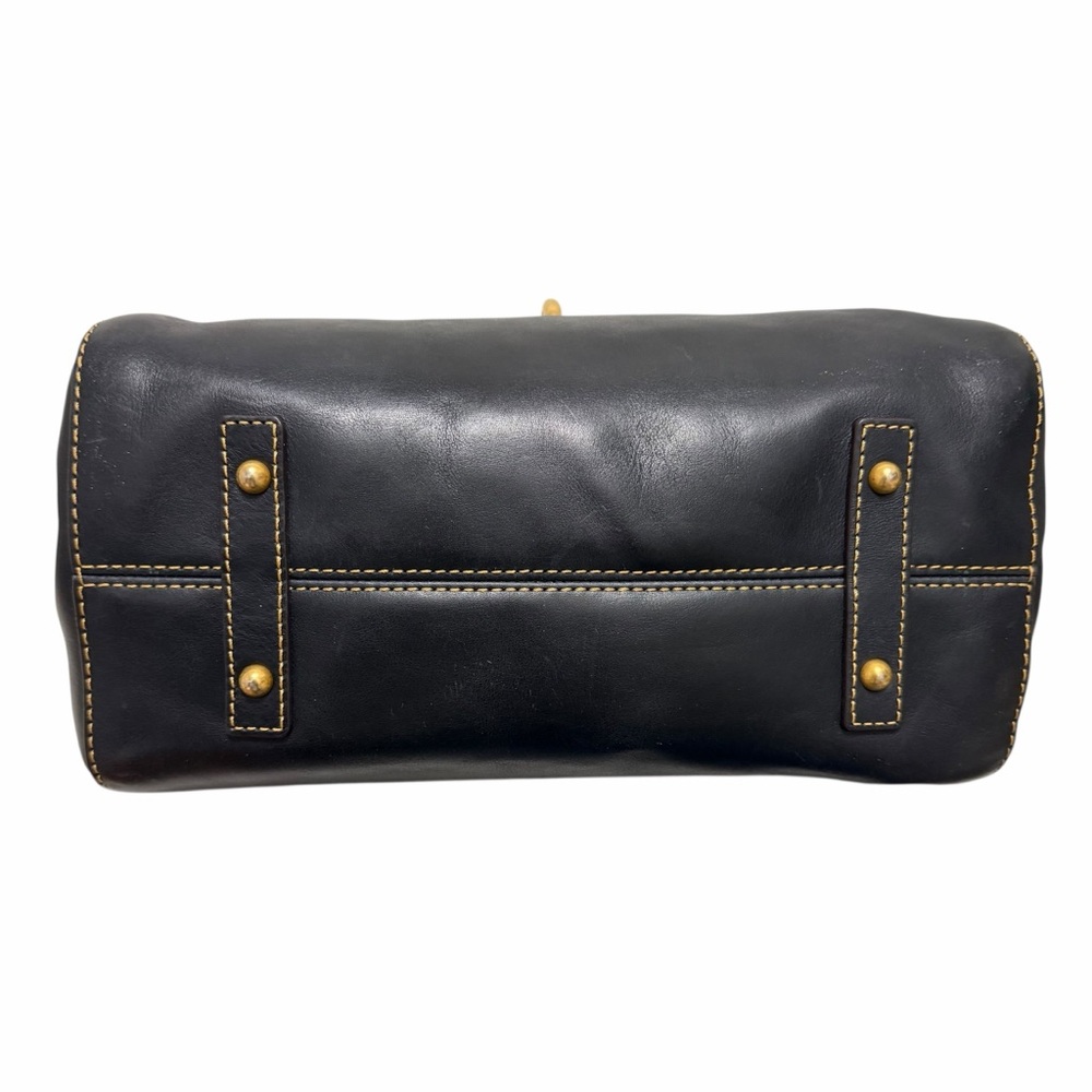 Dooney & Bourke Solid Black Leather Shoulder Hand… - image 5